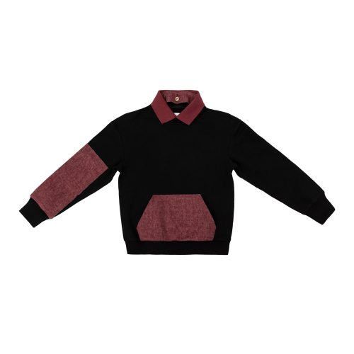 Blackpolowithmaroondetachablecollar 18M 14Y 44 flat