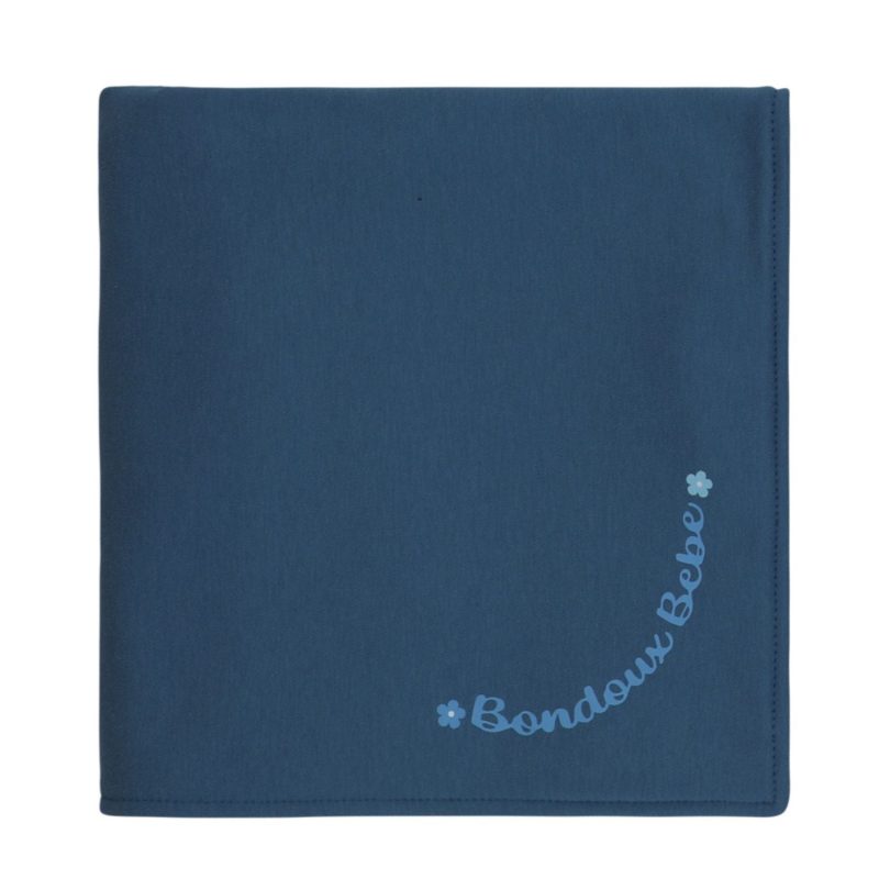 Floral Cozy Cotton Blanket Dark Blue BL 30